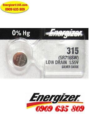 Energizer SR716SW-315; Pin đồng hồ 1.55v Energizer SR716SW-315 Silver Oxide 